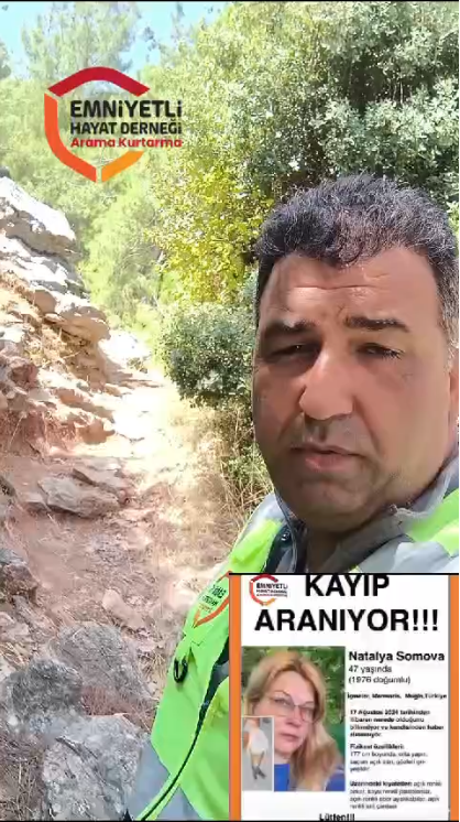 Kayıp Turist Rus Kadın Arama Çalışması
