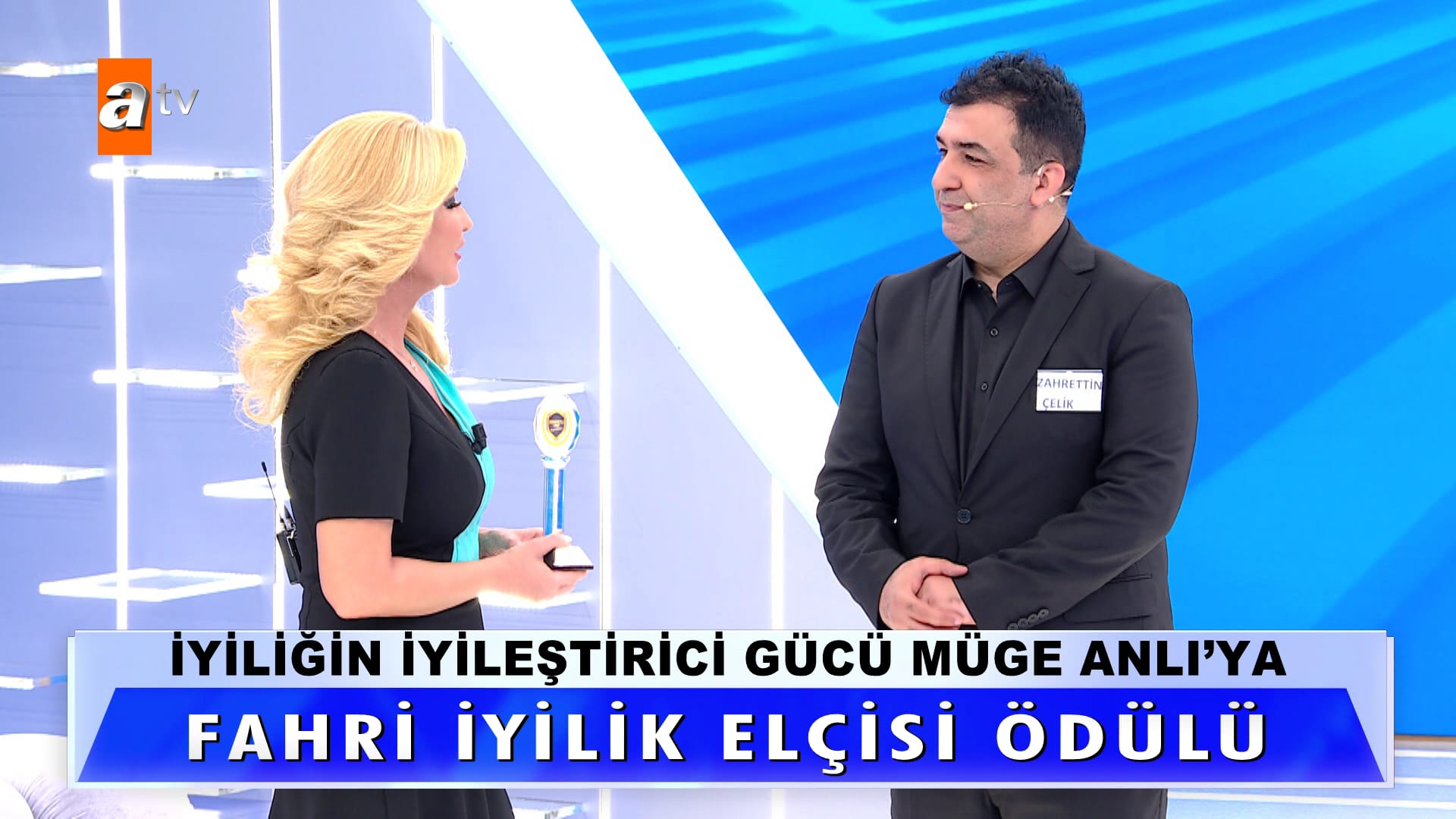 MÜGE ANLI FAHRİ İYİLİK ELÇİSİ ÖDÜLÜNE LAYIK GÖRÜLDÜ 