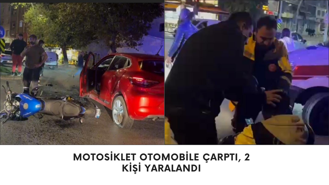 Zeytinburnu’nda yağışlı havaya kazaya neden oldu: Motosiklet otomobile çarptı, 2 kişi yaralandı